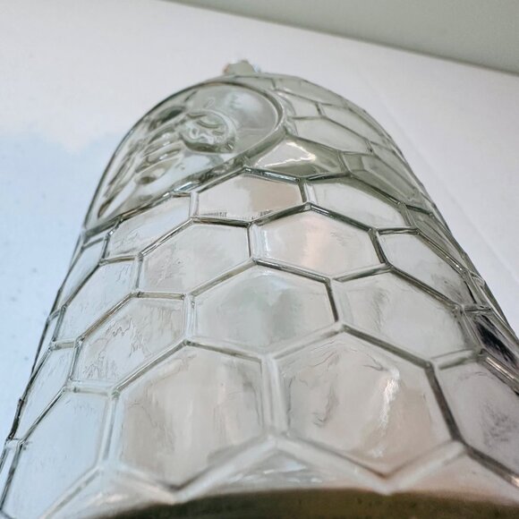 Honeycomb Pattern Glass Soap Dispenser With Bee Design - Bee Soap Dispenser - Picture 6 of 6